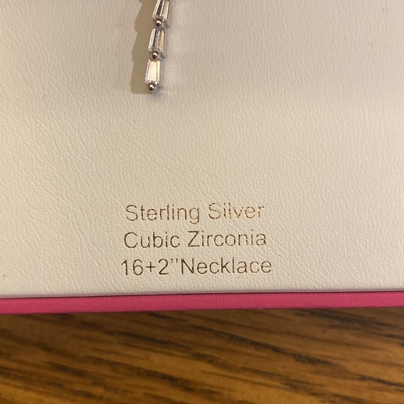 New in Box Rachel Zoe Cubic Cross necklace on sterling silver chain - Picture 2 of 4